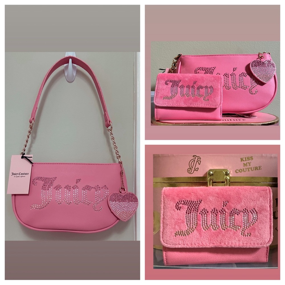 2 Piece Set-Juicy Couture Be Classic II Shoulder Bag & Trifold Wallet